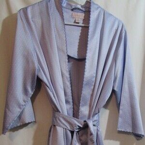 CABERNET SIZE M BLUE POLKA DOTTED BELTED ROBE SOFT LIGHTWEIGHT SPRING SUMMER